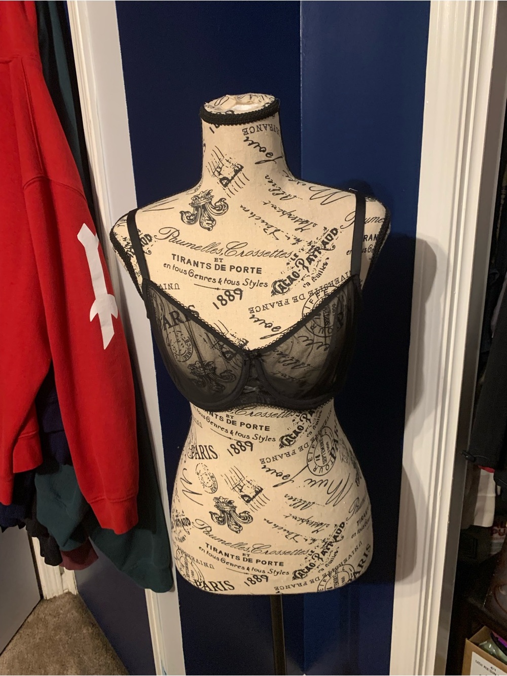 Victoria's Secret Black Sheer Lace Underwire Bra